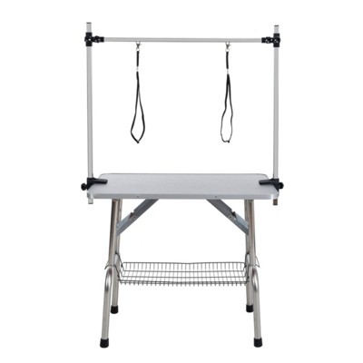 SEVOBAL Pet Grooming Tools Foldable Pet Grooming Table for Pet Large Dogs and Cats with Adjustable, Bathing Station, Sliver, 38"*23.6"*65.5"