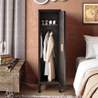 Mlezan Metal Locker: Lockable Cabinet with Doors and Shelves for Home, Office, Gym, or School. Ideal for Storage, Files, and Coat Organization.