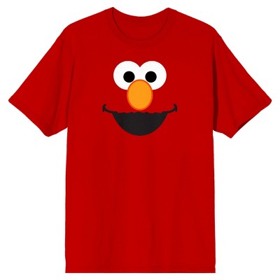 Sesame Street Elmo Face Men's Red Short Sleeve Tee