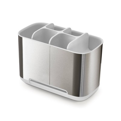Joseph Joseph Easystore Steel Toothbrush Caddy Large White