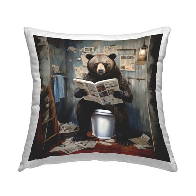 Stupell Industries Bear in Rustic Bathroom