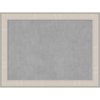 32"x24" Cottage Framed Magnetic Board White/Silver - Amanti Art: Metal Wall Mount, No Choking Hazard, Presentation Board