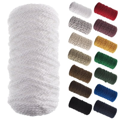 John Bead 4mm White Braided Macrame Cord, 70yds