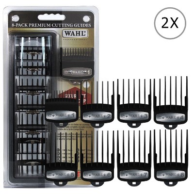 Wahl 8-Pack Premium Cutting Guides Fits All Wahl Full Size Clipper Blades (Except Competition Series) - 2 Packs