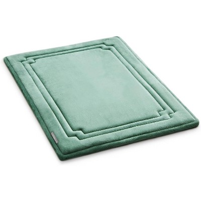 MICRODRY SoftLux Racetrack Twist Memory Foam Bath Mat with Skid Resistant Base