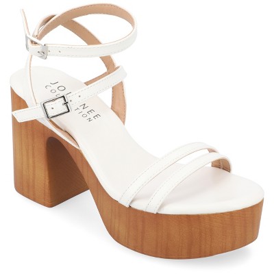 Journee Collection Women's Emerynn Platform Clog Multi Strap Sandals