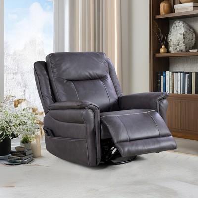 Power Swivel Rocker Recliner Chair with OKIN Motor, 240¡ã Swivel, Heat & Massage, Remote Control, Footrest, Infinite Position, 330 lbs Capacity