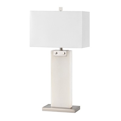Morgen Alabaster Table Lamp - CTL1030 - White - Safavieh Couture