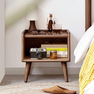 Sapphtopaz Night Stand with Drawer Wood Bedroom Decor Bedside Table for Bedroom, Living Room