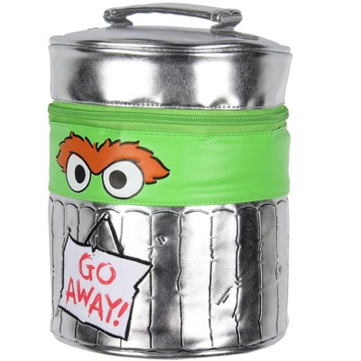 Intimo Sesame Street Oscar the Grouch Go Away Trash Shaped Insulated Lunch Box Bag Tote Silver