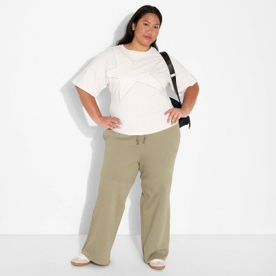 Women's Mid-Rise Wide Leg Sweatpants - Wild Fable™