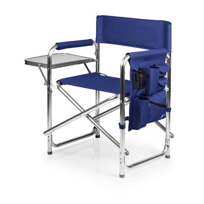 Picnic Time Outdoor Portable Sports Camp Chair with Table and Pockets