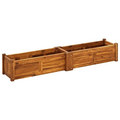 vidaXL Garden Raised Bed, Acacia Wooden Planter for Flowers and Plants, Brown