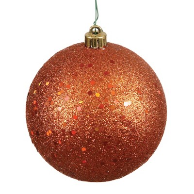 Vickerman Burnished Orange Ball Ornament