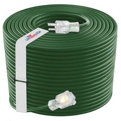 LifeSupplyUSA 10 Gauge Power Extension Cord Outdoor & Indoor Waterproof Cable SJTW 10/3
