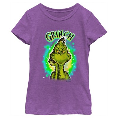 Girl's Dr. Seuss Airbrush Grinch T-Shirt