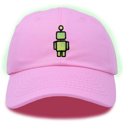 Dalix Robot Embroidered Glow in the Dark Retro Dad Hat Cotton Baseball Cap Adjustable Mens