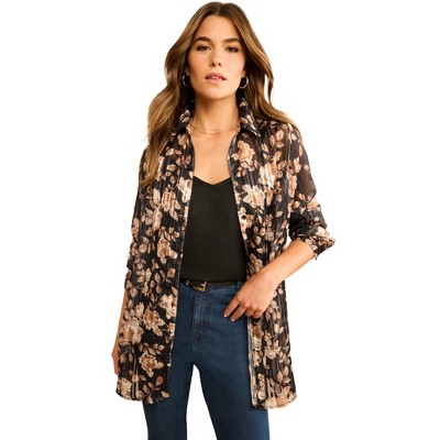 Roaman's Kate Lurex Stripe Blouse