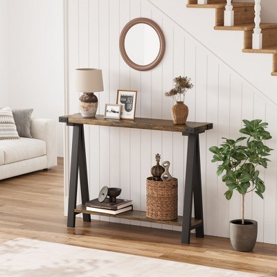 Console table,2-story entrance table with storage,narrow console table in living room,small hallway table,front entrance table