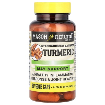 Mason Natural Turmeric, Standardized Extract, 60 Veggie Caps (500 mg per Capsule)