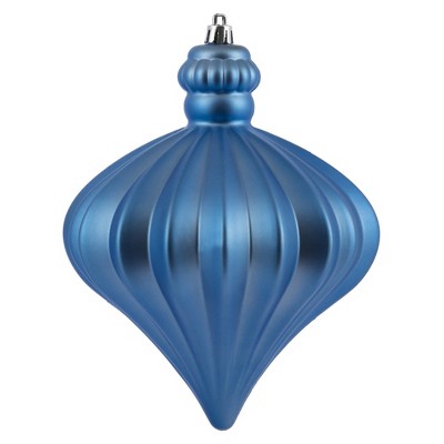4ct Vickerman 6" Matte Onion Drop Ornament Set Periwinkle