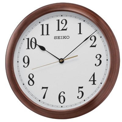 Seiko Numbered Wooden Finish Wall Clock