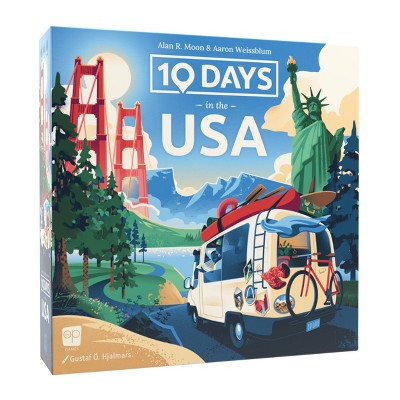 The Op Games 10 Days in the USA Board Game: Educational Focus on Geography & Travel, 2-4 Players, 30 Min Play