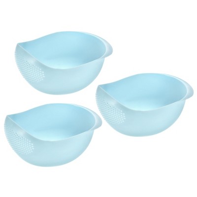 Unique Bargains Rice Washing Bowl Colander Rice Strainer Basket Multipurpose Basket