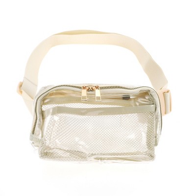 Unique Bargains Clear Double Pull Style Running Waist Pack 1 Pc