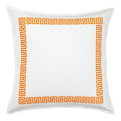 Kensington Garden 20"x20" Greek Key Cotton Canvas Square Throw Pillow