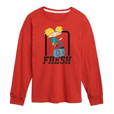 Boys' - Hey Arnold! - Fresh Arnold Long Sleeve Graphic T-Shirt