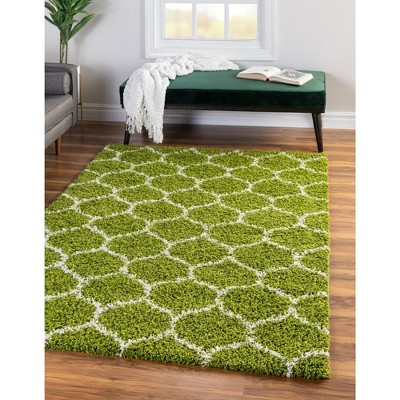 Unique Loom Trellis Shag Ruby Trellis Indoor Woven Area Rug