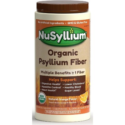 Nusyllium - Organic Natural Fiber Drink Mix, Natural Orange Flavor, 30.5 Oz