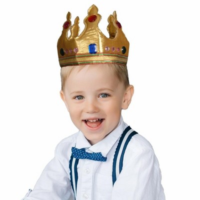 Dress Up America Gold Royal King Crown for Kids - One Size Fits Most
