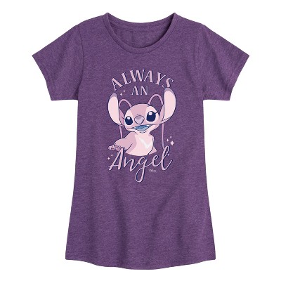 Girls' - Disney - Lilo & Stitch Fitted Short Sleeve Graphic T-Shirt
