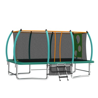 APRILSOUL 10X16FT Outdoor Square Trampolines for Kids Adults Long Rectangular Tumbling Trampoline