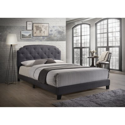 Queen Size Platform Bed with Upholstered Headboard for Bedroom