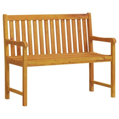 vidaXL Garden Bench Natural Wood Solid Acacia Wood Small Garden Bench - 43.3" x 21.9" x 35.4"