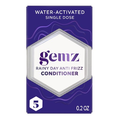 gemz Anti-Frizz Conditioner, Rainy Day, Color Safe - 5ct/0.2oz