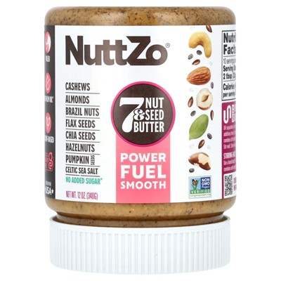 Nuttzo Power Fuel, 7 Nut & Seed Butter, Smooth, 12 oz (340 g)