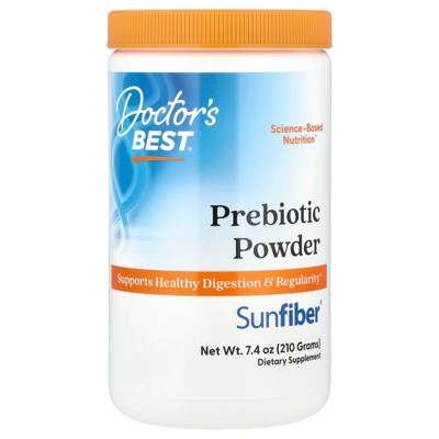 Doctor's Best Prebiotic Powder, Sunfiber®, Unflavored, 7.4 oz (210 g)