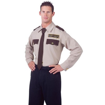 Police Trooper Costume Uniform Shirt Adult