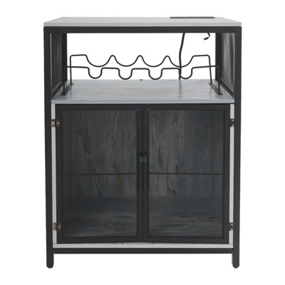 YIYIBYUS Wine Bar Cabinet, FreeStanding Wine Rack Table