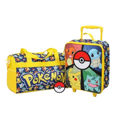 Pokémon Youth 3-Piece Pilot Case Duffle Bag & Luggage Tag Carry On Travel Set