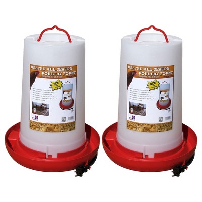 Farm Innovators HPF-100 Heated Plastic Hanging Poultry Water Fountain