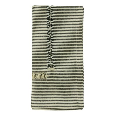 Saro Lifestyle Stripe Design Hemstitched Table Napkins (Set of 4)