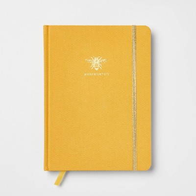 240pg College Ruled Journal 8"x6" Bee - Threshold™: Hard Cover Notebook, Lined Paper, , Yellow, All Ages