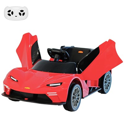 Kids Ride On Car, Licensed KTM 12V Electric Sports Car with Remote Control, Battery Powered Sports Car, Sound System