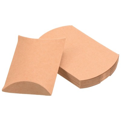 Unique Bargains Paper Rustic Surface Elegant Design Easy to Fold Gift Wrap Pillow Boxes 50 Pcs