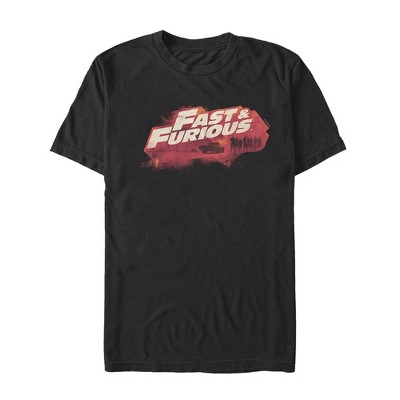 Men's Fast & Furious Wispy Silhouette Print T-Shirt